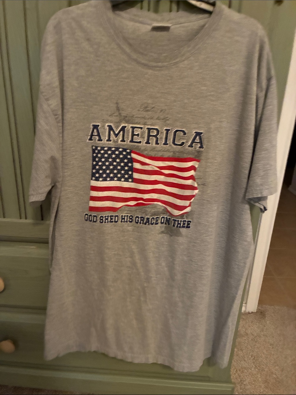 Men's Grey Short-Sleeve USA Graphic T-Shirt